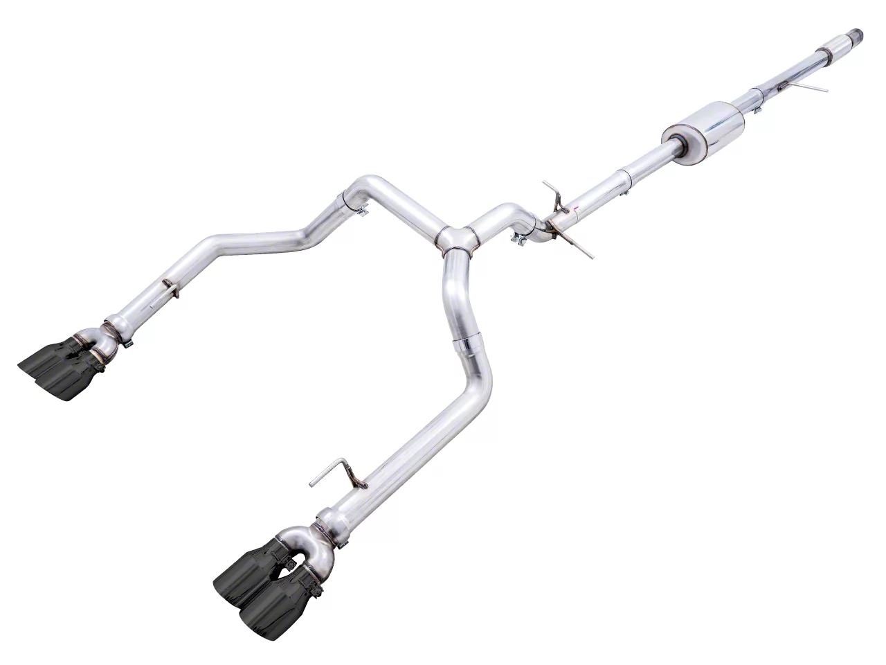 Awe Silverado Fg Dual Exhaust System With Quad Diamond Black Tips