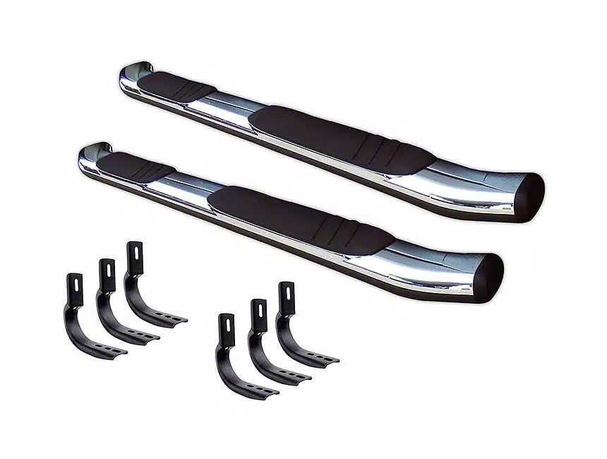 Go Rhino Canyon Inch Oe Xtreme Composite Side Step Bars Chrome