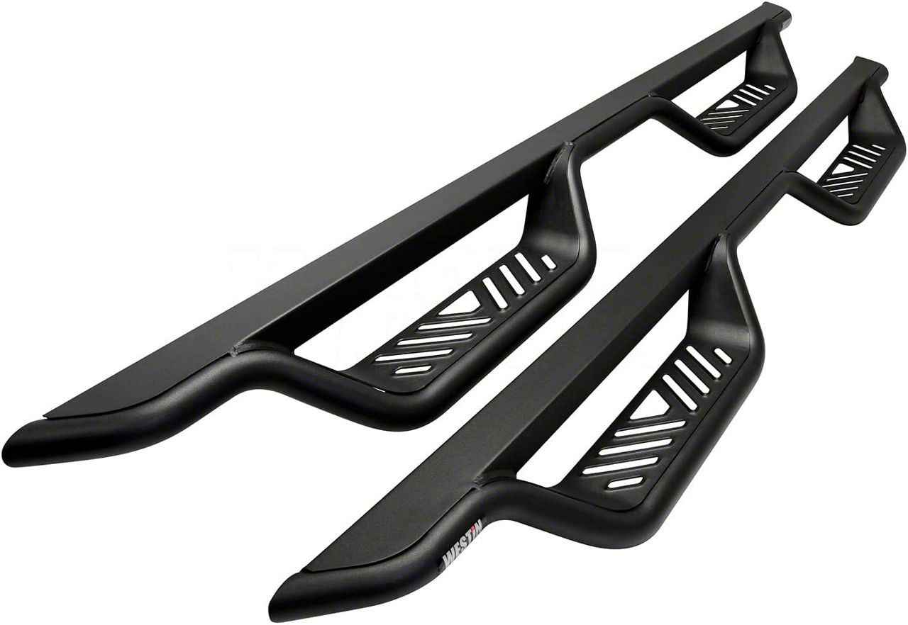 Westin Canyon Outlaw Drop Nerf Side Step Bars Textured Black 20 14015