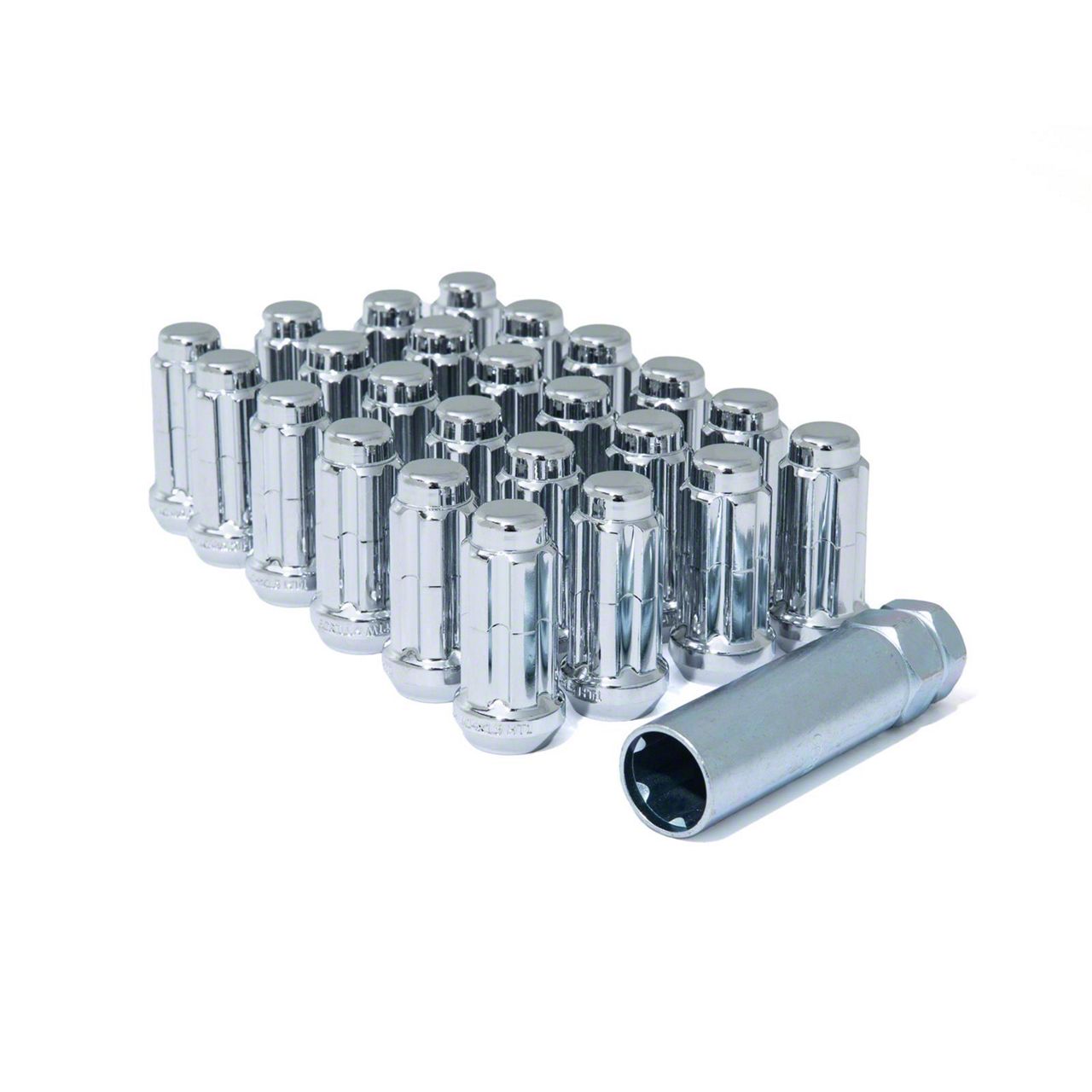 F 150 Chrome Close End Spline Lug Nuts M14 X 1 5 Set Of 24 15 25 F