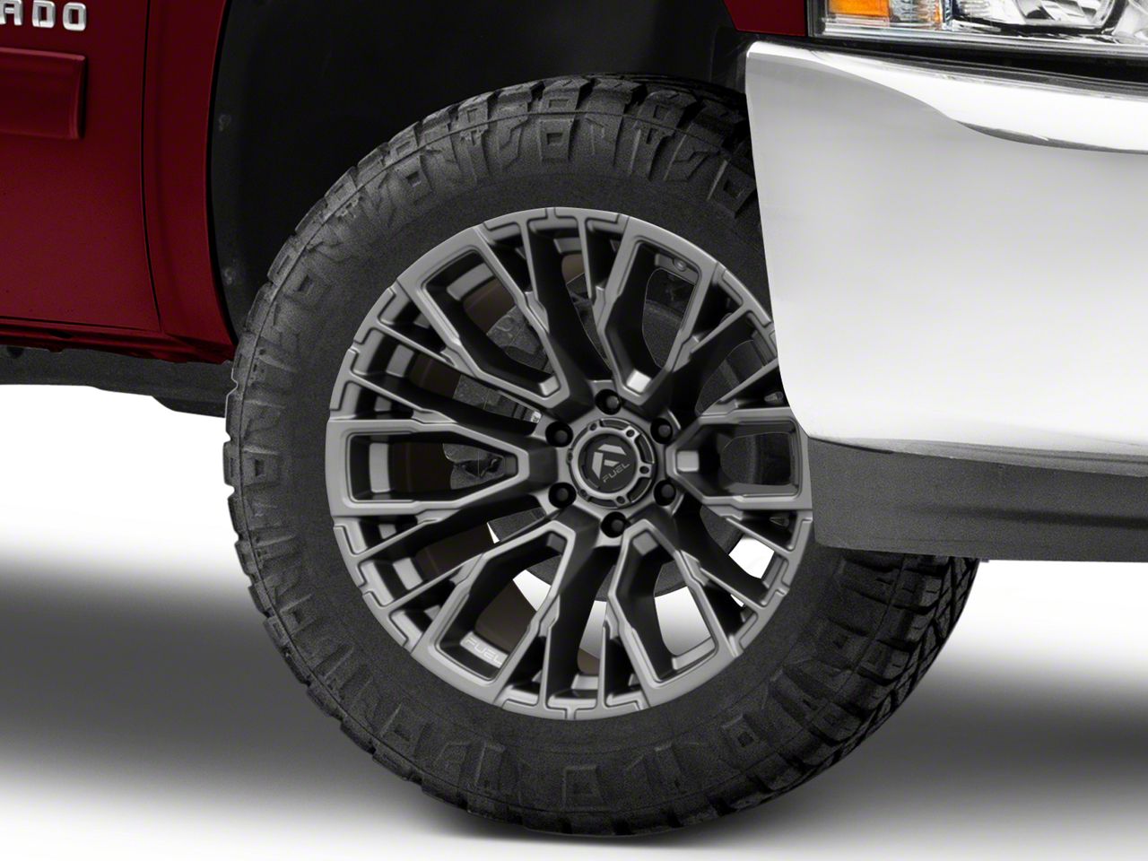 Fuel Wheels Silverado 1500 Rebar Matte Gunmetal 6 Lug Wheel 20x9 20mm