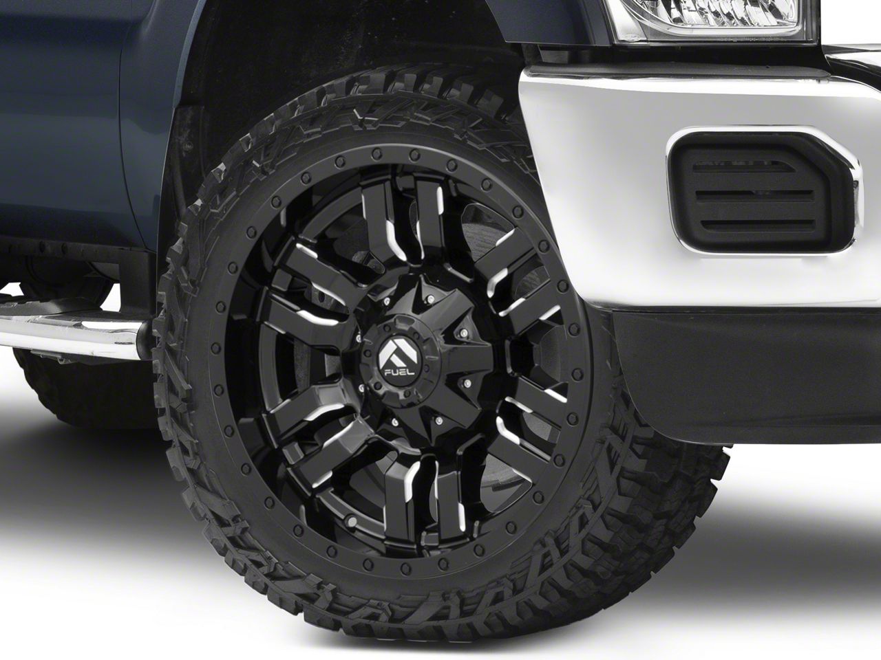 Fuel Wheels F Super Duty Sledge Gloss Black Milled Lug Wheel