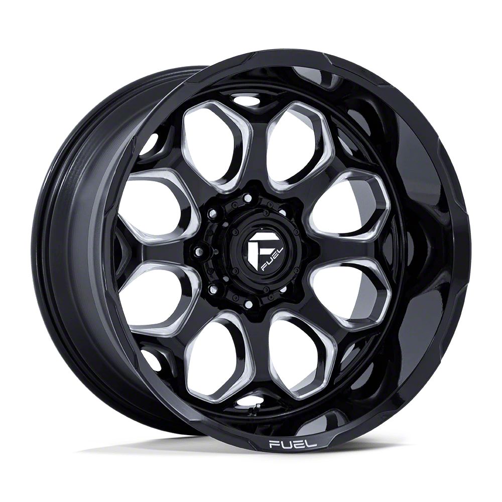 Fuel Wheels Silverado Scepter Gloss Black Milled Lug Wheel