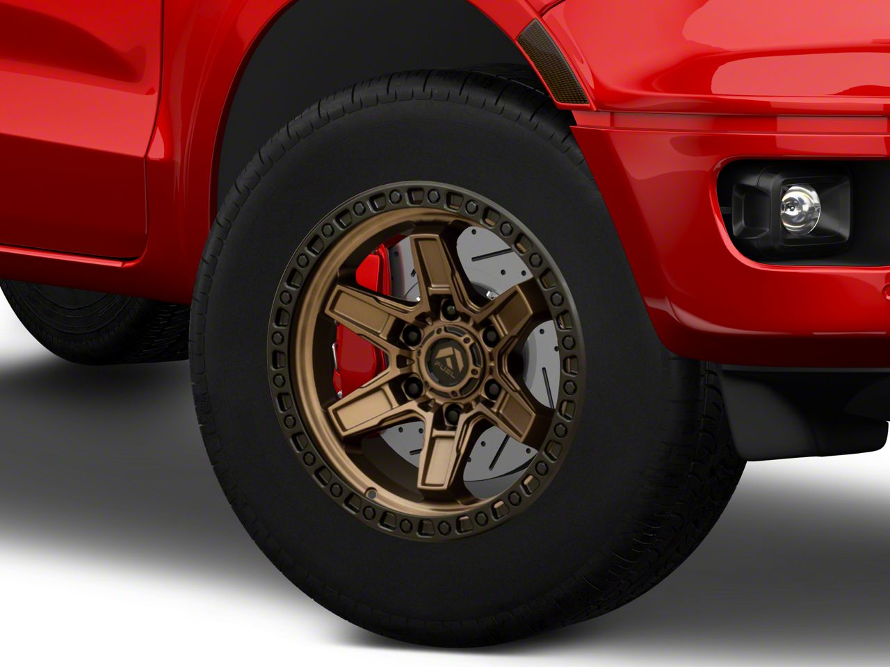 Fuel Wheels Ranger Kicker Matte Bronze With Black Bead Ring 6 Lug Wheel