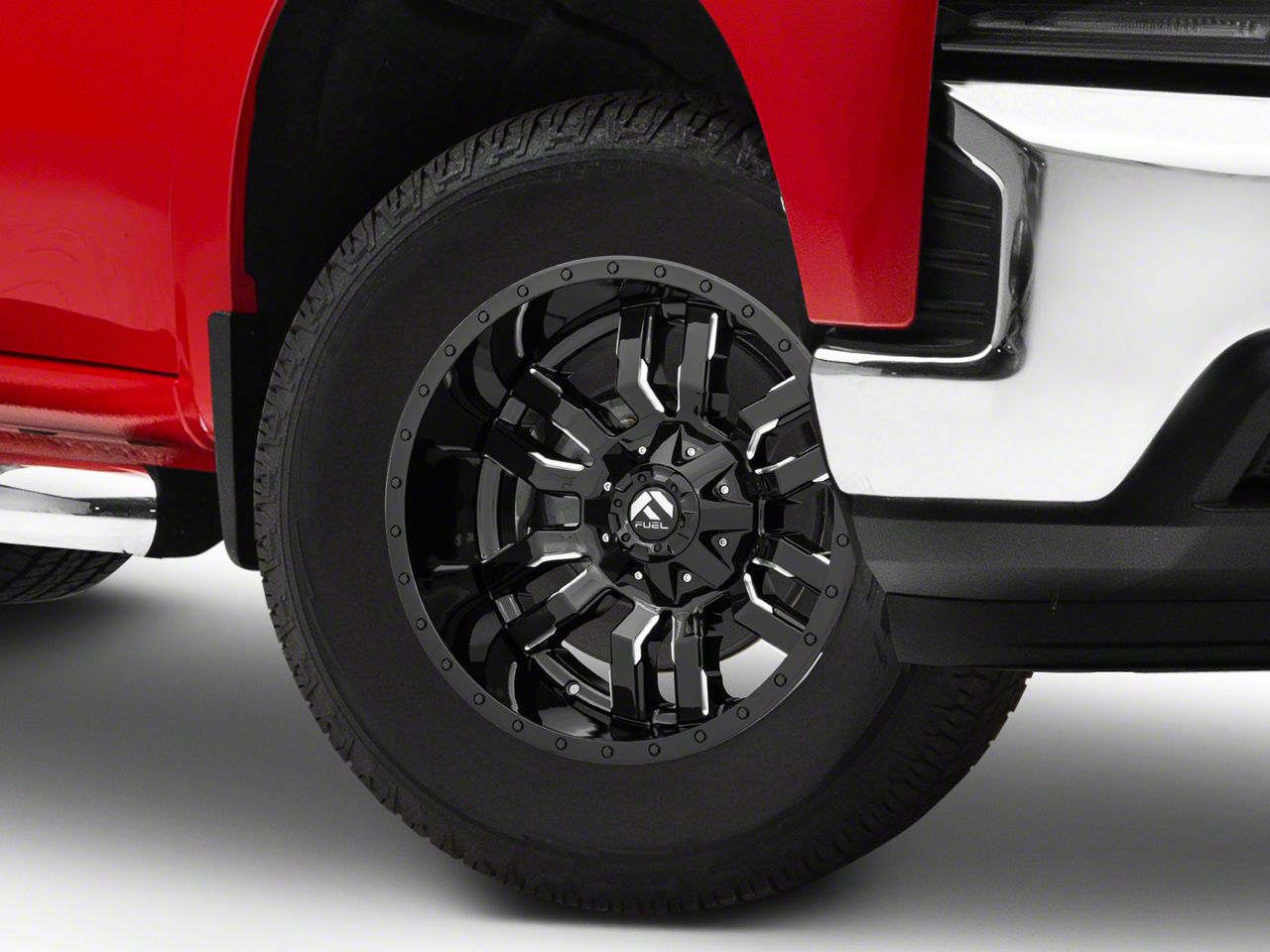 Fuel Wheels Silverado 1500 Sledge Gloss Black Milled 6 Lug Wheel 18x9