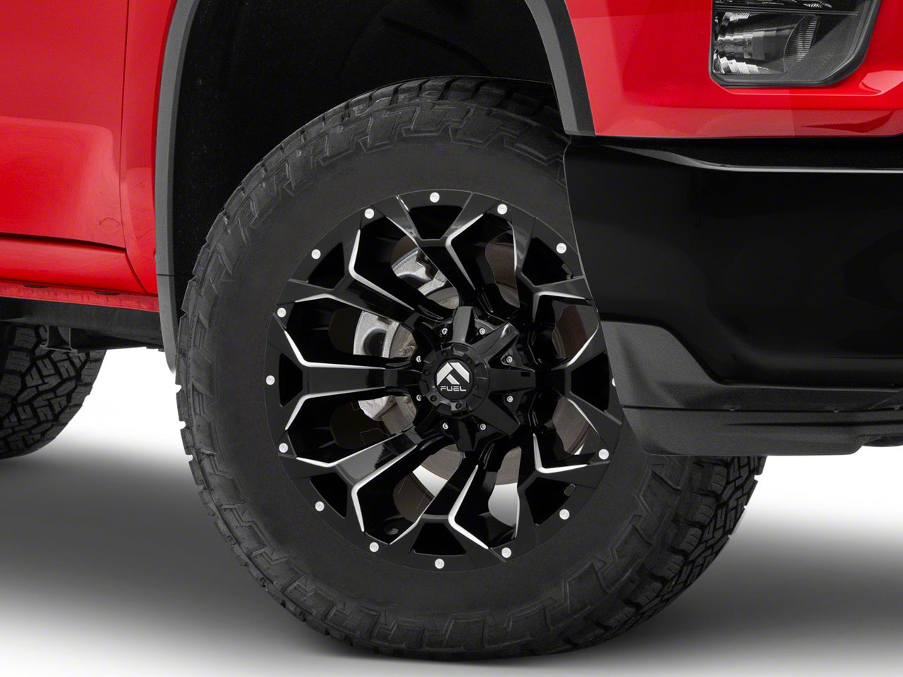 Fuel Wheels Silverado 3500 Assault Gloss Black Milled 8 Lug Wheel 20x9