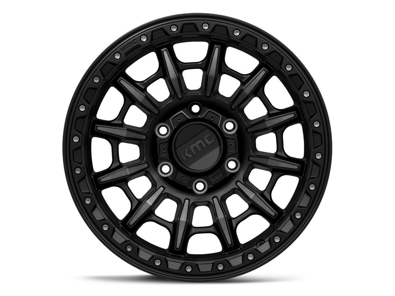 Kmc F Carnage Satin Black With Gray Tint Lug Wheel X Mm