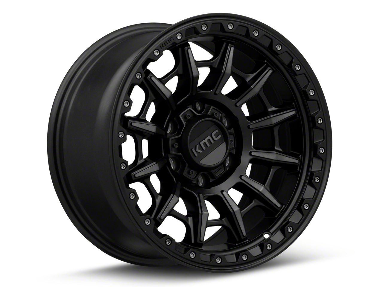 Kmc Canyon Carnage Satin Black With Gray Tint Lug Wheel X Mm