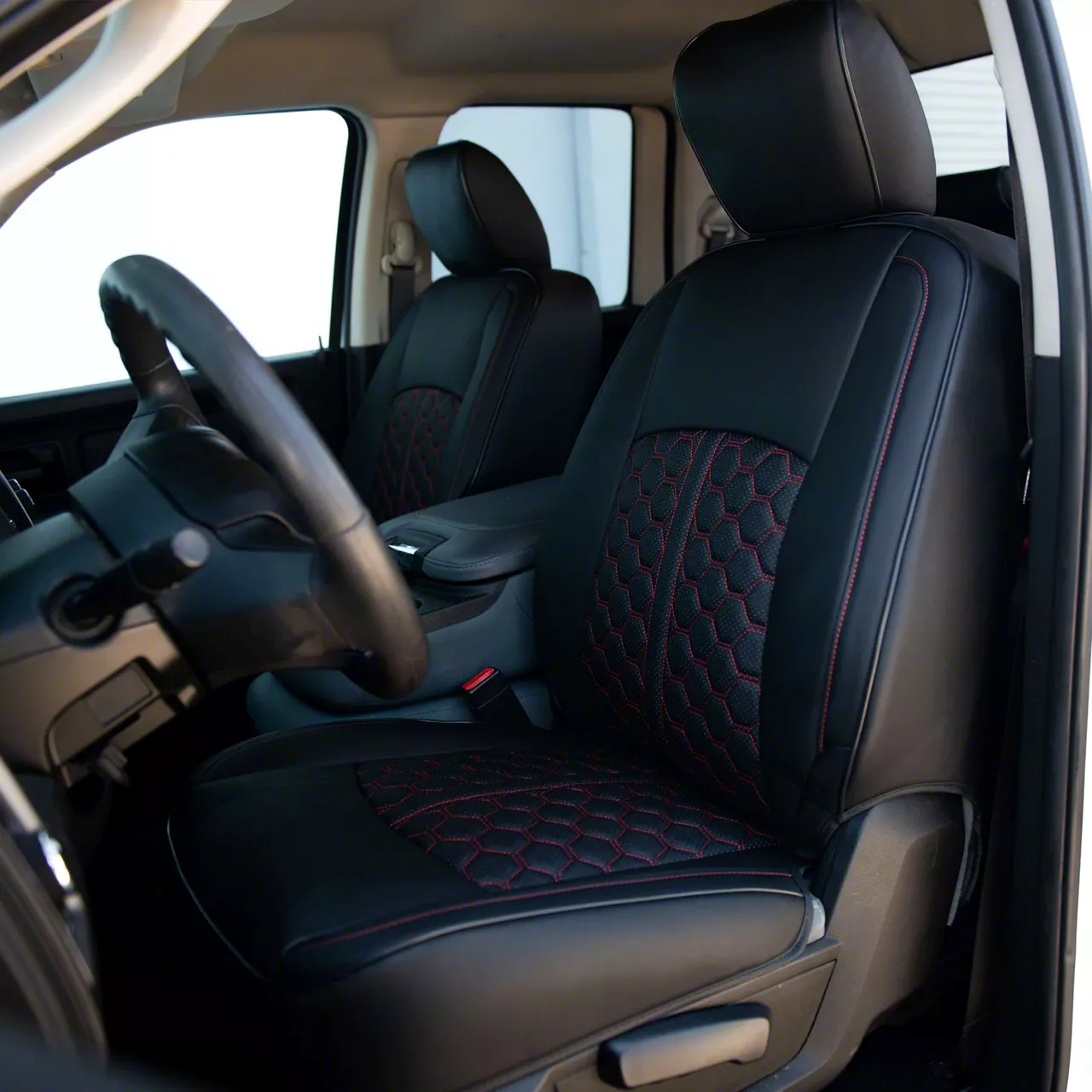 Ram Premium Artificial Leather Front And Rear Seat Covers All