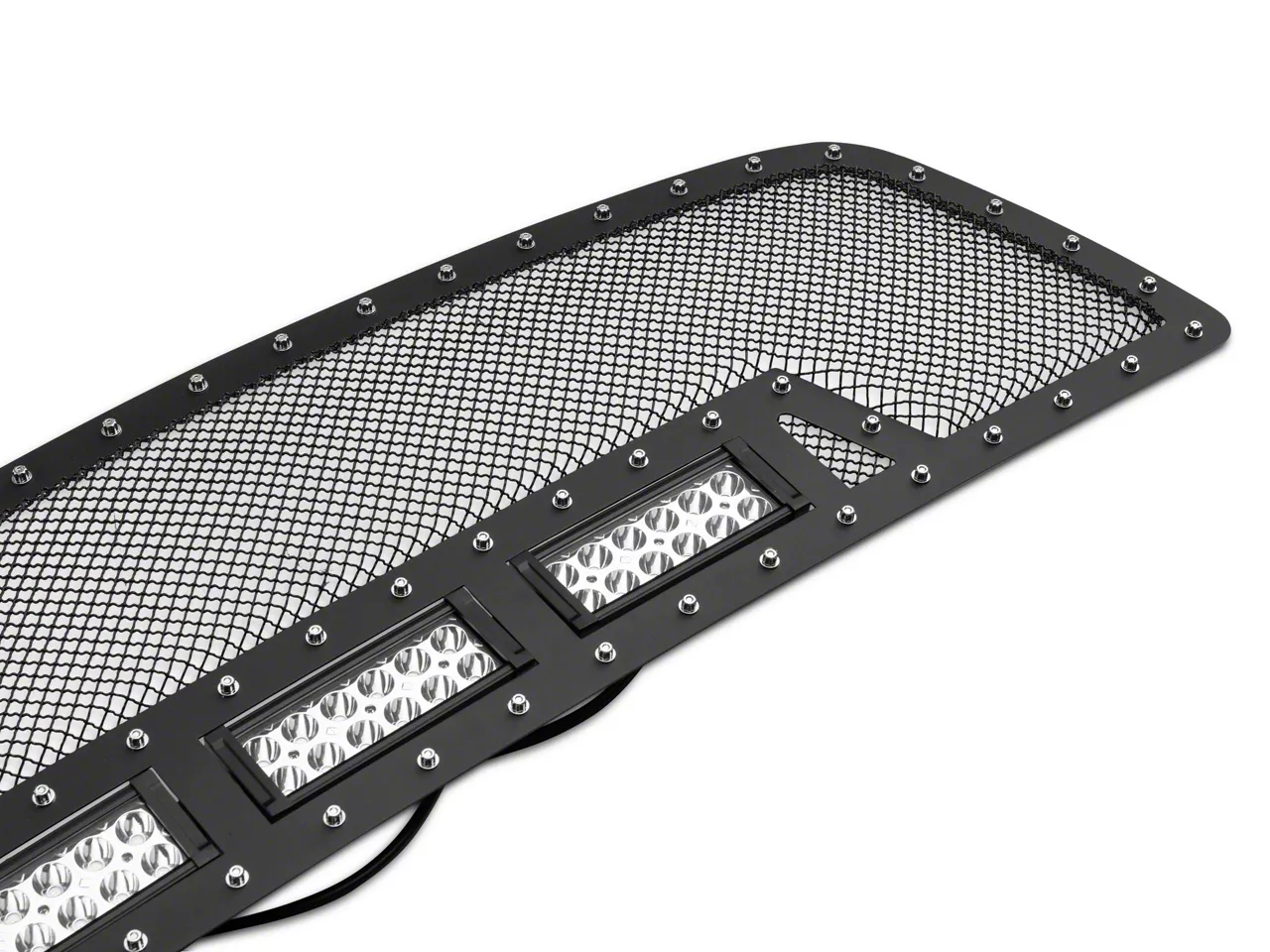 RedRock RAM 1500 Wire Mesh Upper Replacement Grille With LED Lighting