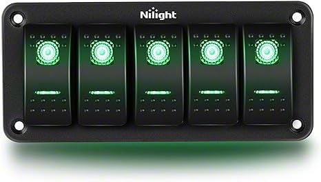 Nilight Ram Gang Aluminum Rocker Switch Panel With Rocker