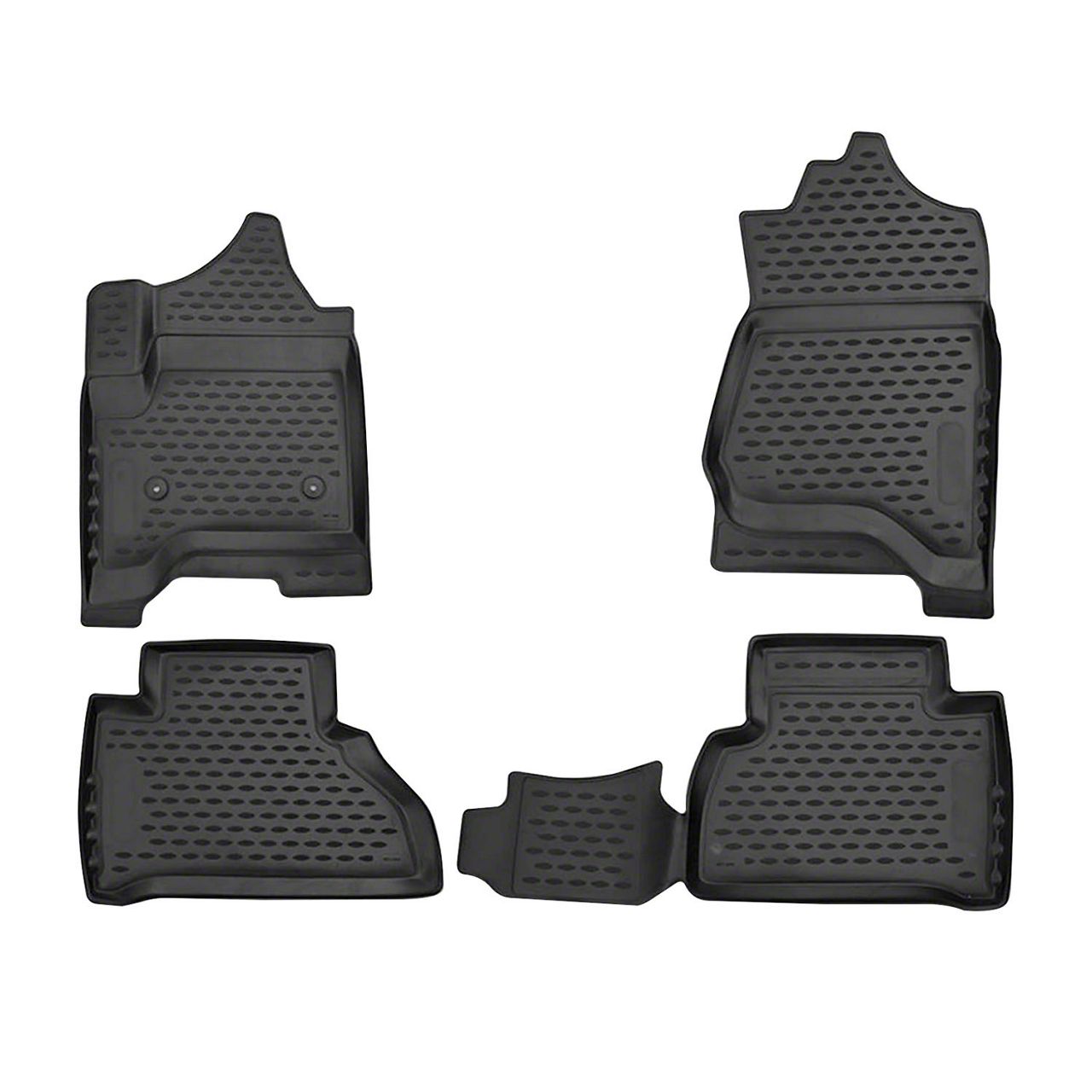 Omac Tahoe All Weather Molded D Front And Rear Floor Liners Black