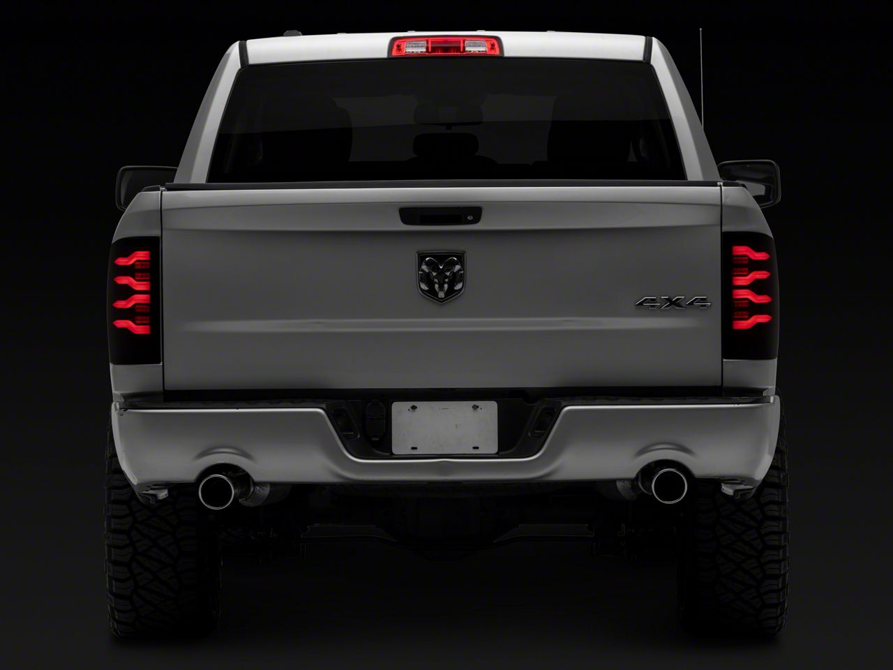 Alpharex Ram Luxx Series Led Tail Lights Black Housing Smoked