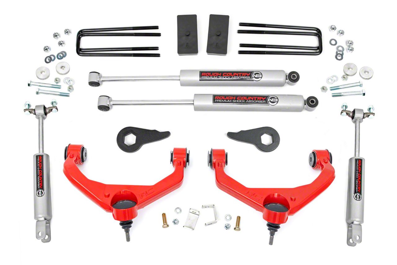 Rough Country Sierra 2500 3 50 Inch Bolt On Suspension Lift Kit With