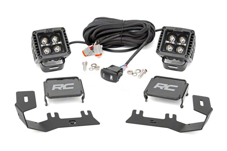 Rough Country Silverado Black Series White Drl Led Ditch Light Kit