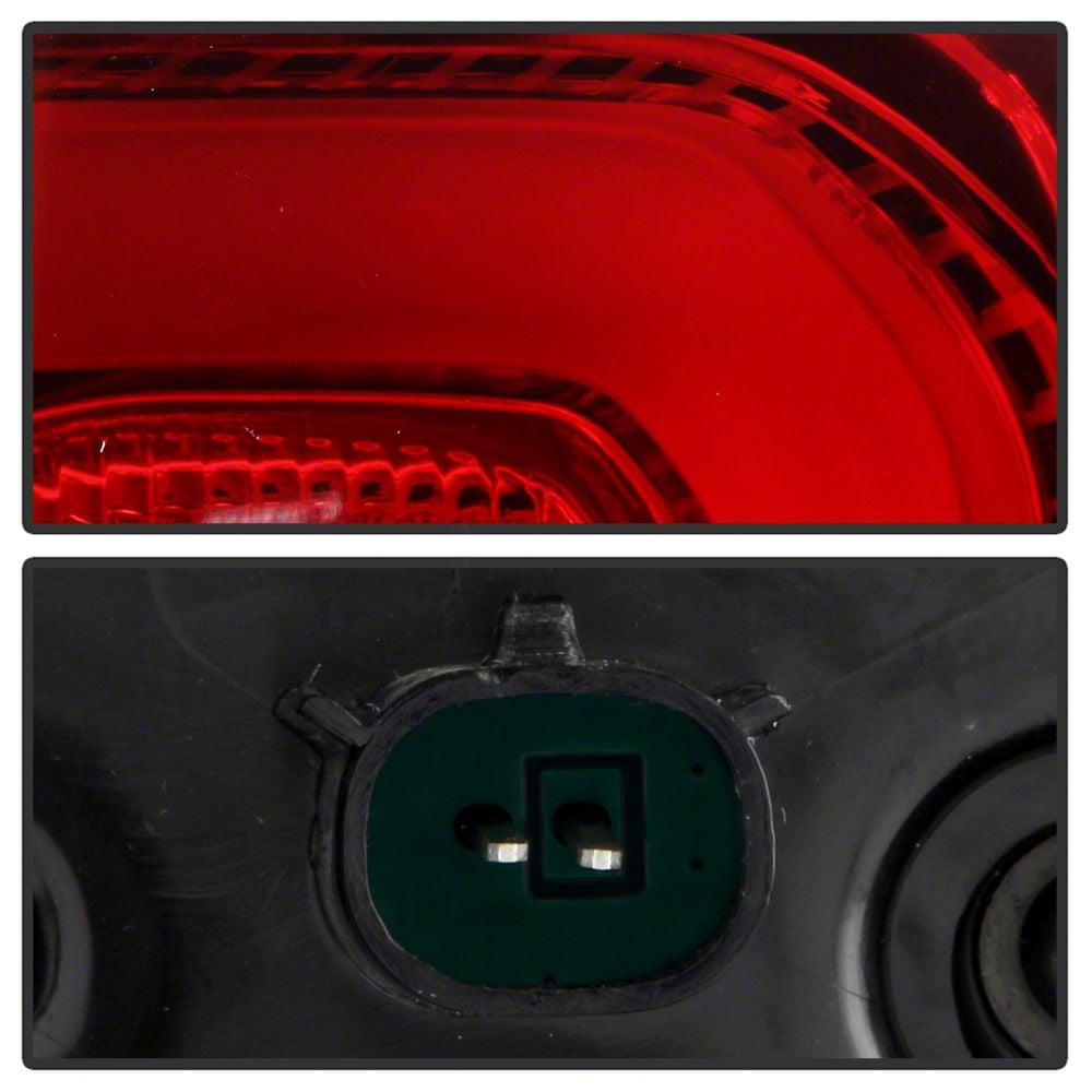 Sierra 2500 OEM Style Tail Light Black Housing Red Clear Lens