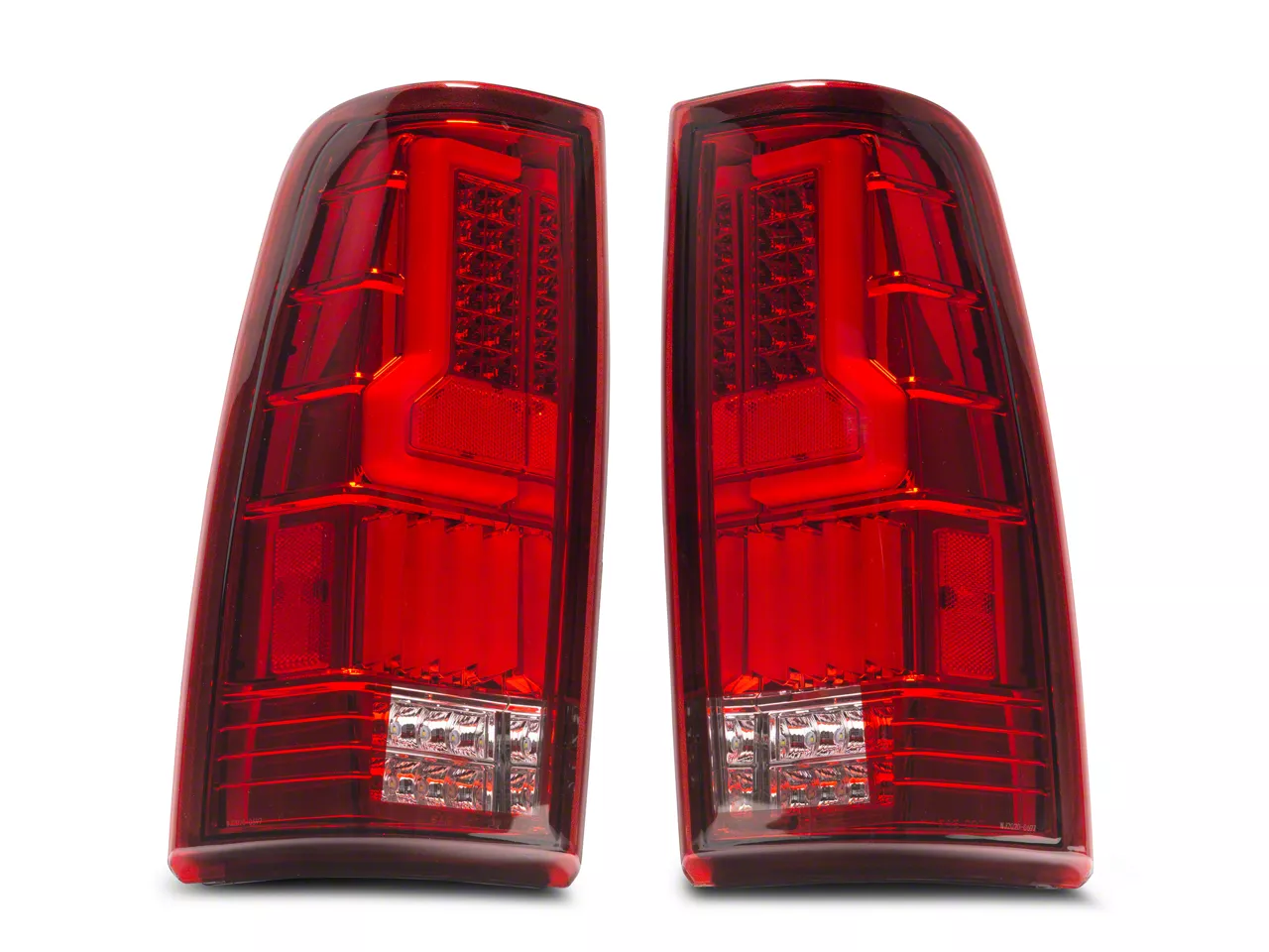 Silverado Renegade Series V Led Tail Lights Chrome Housing Red