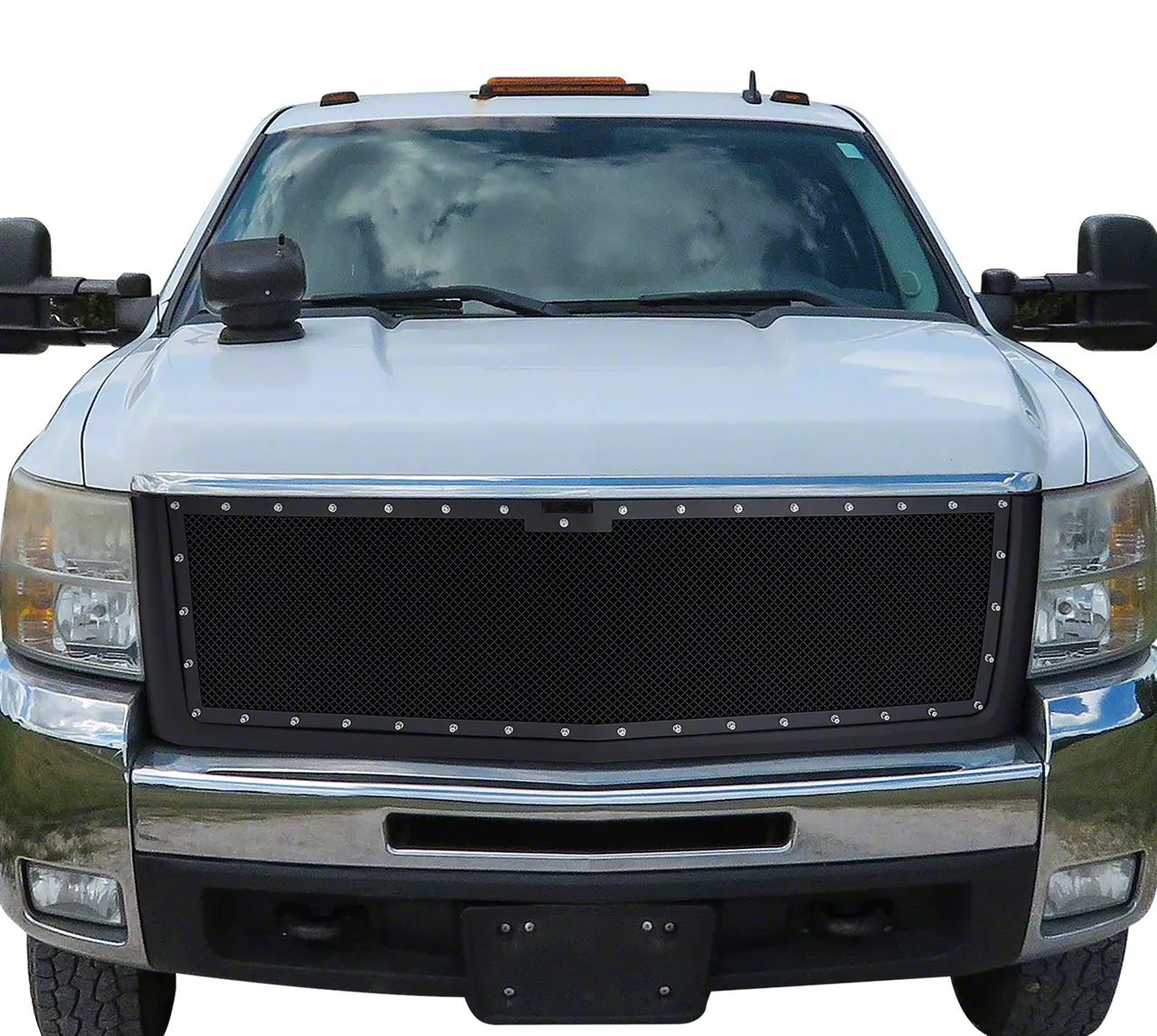 Silverado Stainless Steel Wire Upper Replacement Grille Black