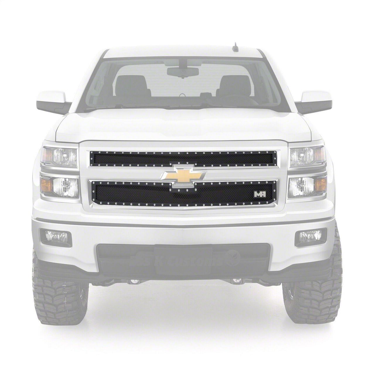 Smittybilt Silverado 2500 M1 Wire Mesh Upper Grille Insert Satin Black