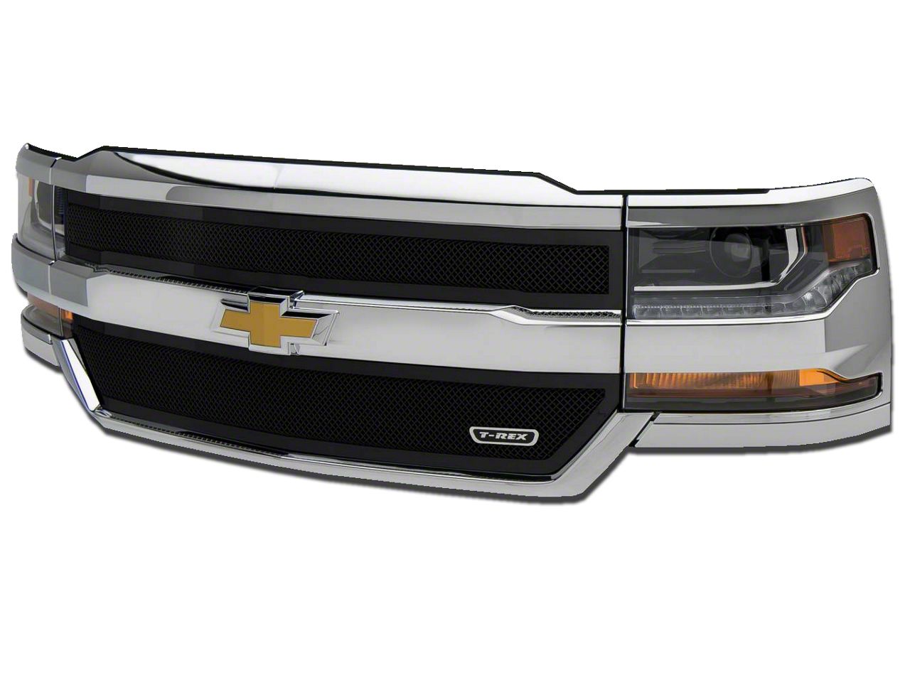 T REX Grilles Silverado 1500 Upper Class Series Mesh Upper Overlay