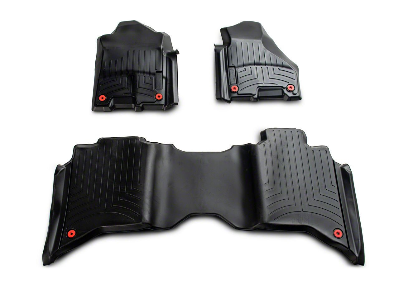 Weathertech RAM 2500 DigitalFit Front And Rear Floor Liners Black