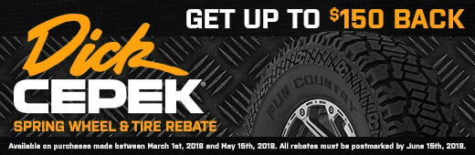 Dick Cepek Spring Wheel & Tire Rebate