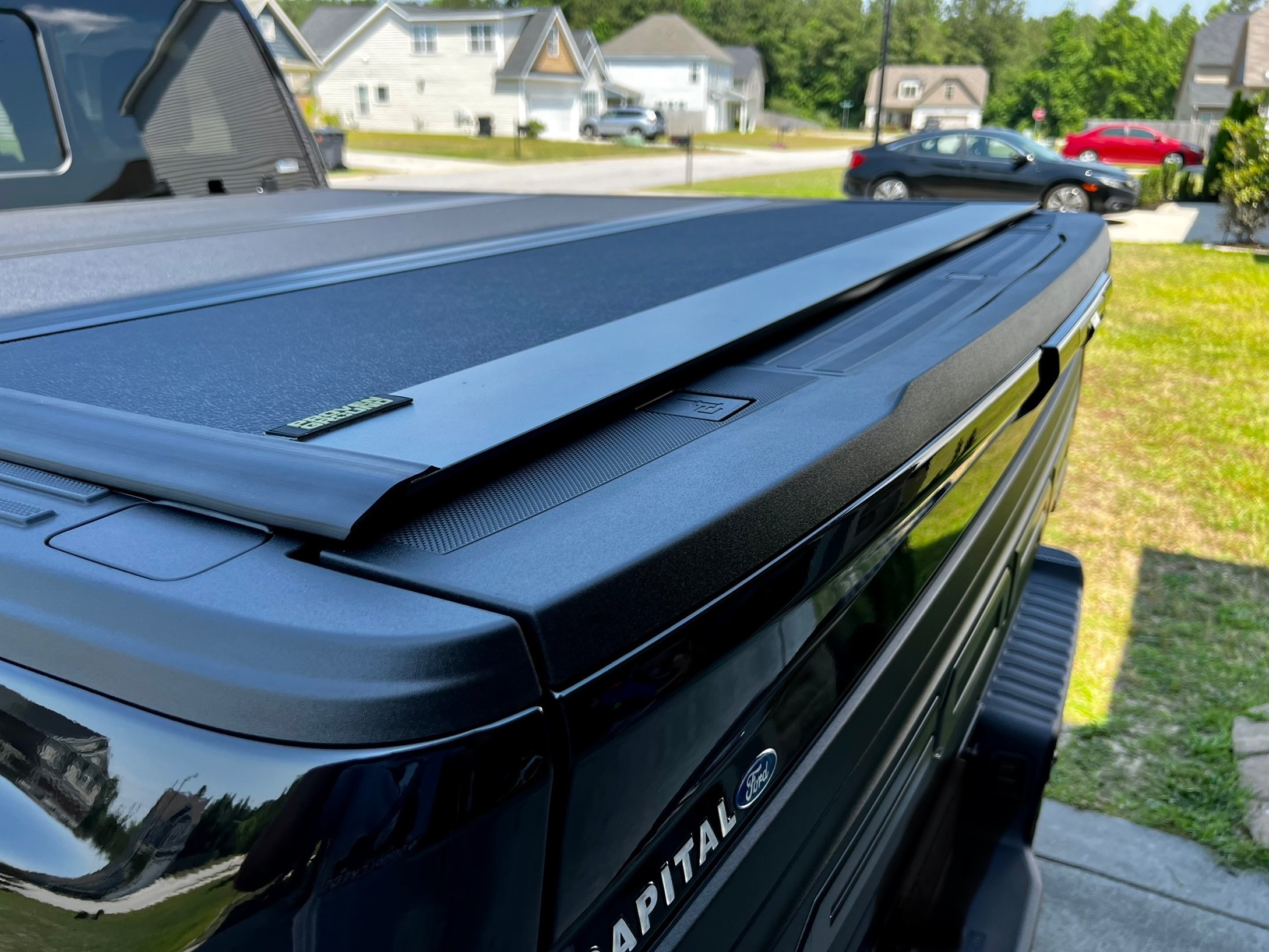 Proven Ground Low Profile Hard Tri-Fold Tonneau Cover (15-24 F-150 w/ 5-1/2-Foot & 6-1/2-Foot Bed)