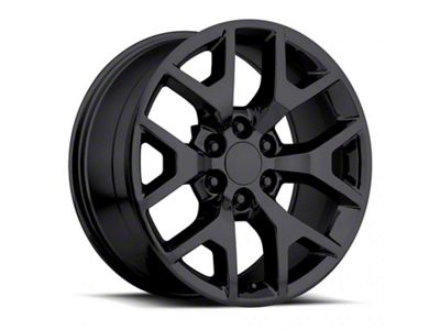 2014 Sierra Replica Gloss Black 6-Lug Wheel; 24x10; 31mm Offset (07-13 Sierra 1500)