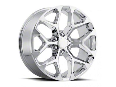 2014 Snowflake Replica Chrome 6-Lug Wheel; 26x10; 24mm Offset (07-13 Sierra 1500)