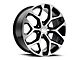 2014 Snowflake Replica Gloss Black Machined 6-Lug Wheel; 26x10; 24mm Offset (07-13 Sierra 1500)