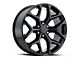 2014 Snowflake Replica Gloss Black 6-Lug Wheel; 26x10; 24mm Offset (07-13 Sierra 1500)