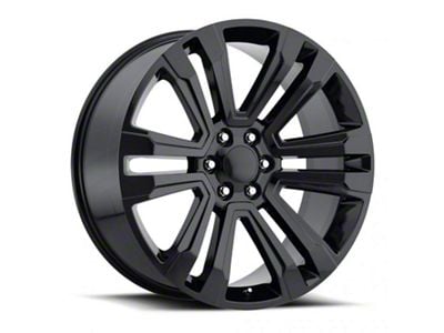 2017 Denali Replica Gloss Black 6-Lug Wheel; 22x9; 24mm Offset (07-13 Sierra 1500)