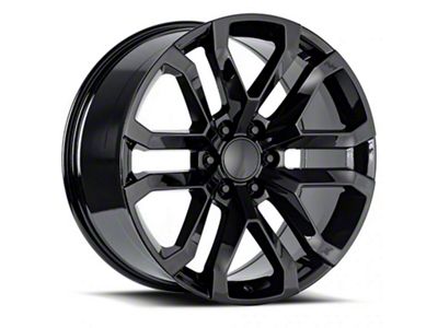 2019 Denali Replica Gloss Black 6-Lug Wheel; 20x9; 28mm Offset (07-13 Sierra 1500)