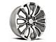 Denali 12-Spoke Replica Grey Machine Face 6-Lug Wheel; 24x10; 31mm Offset (07-13 Sierra 1500)