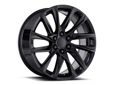 Escalade 12-Spoke Replica Gloss Black 6-Lug Wheel; 22x9; 28mm Offset (07-13 Sierra 1500)