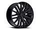 GM Split 6-Spoke Replica Gloss Black 6-Lug Wheel; 24x10; 31mm Offset (07-13 Sierra 1500)