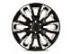 GM Split 6-Spoke Replica Gloss Black with Chrome Inserts 6-Lug Wheel; 22x9; 28mm Offset (07-13 Silverado 1500)