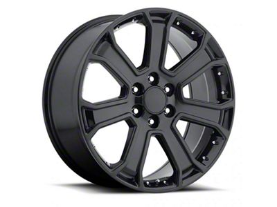 Yukon Denali Replica Gloss Black 6-Lug Wheel; 22x9; 31mm Offset (07-13 Silverado 1500)