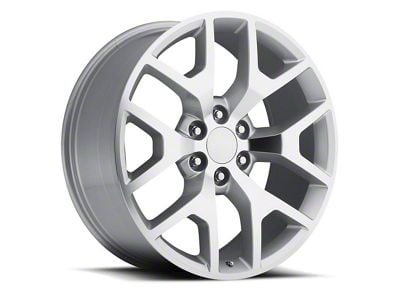 2014 Sierra Replica Silver Machined 6-Lug Wheel; 20x9; 27mm Offset (07-13 Sierra 1500)