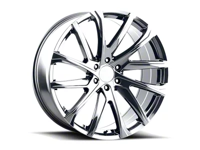 2024 Denali Style Chrome 6-Lug Wheel; 24x10; 30mm Offset (07-13 Sierra 1500)
