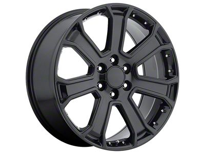 OE Revolution G-06 Gloss Black 6-Lug Wheel; 22x9; 31mm Offset (07-13 Sierra 1500)