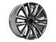 CA91 Gunmetal with Polished Face 6-Lug Wheel; 22x9; 28mm Offset (07-13 Sierra 1500)