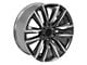 CA91 Gunmetal with Polished Face 6-Lug Wheel; 22x9; 28mm Offset (07-13 Sierra 1500)