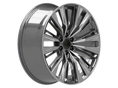 CA93 Gunmetal with Polished Face 6-Lug Wheel; 24x10; 28mm Offset (07-13 Sierra 1500)