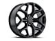 Chevy Snowflake Replica Gloss Black 6-Lug Wheel; 22x9; 31mm Offset (07-13 Sierra 1500)