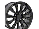 CV30 Gloss Black 6-Lug Wheel; 22x9; 28mm Offset (07-13 Sierra 1500)