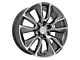 CV32 Gunmetal Machined 6-Lug Wheel; 22x9; 28mm Offset (07-13 Sierra 1500)