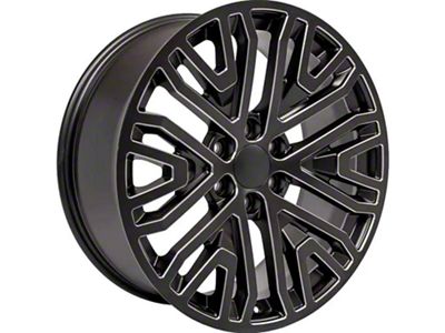 CV37 Black Milled 6-Lug Wheel; 20x9; 28mm Offset (07-13 Sierra 1500)