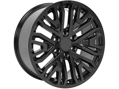 CV37 Black 6-Lug Wheel; 20x9; 28mm Offset (07-13 Sierra 1500)