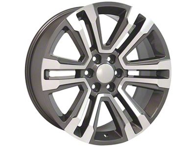 CV44 Gunmetal Machined 6-Lug Wheel; 20x9; 24mm Offset (07-13 Sierra 1500)